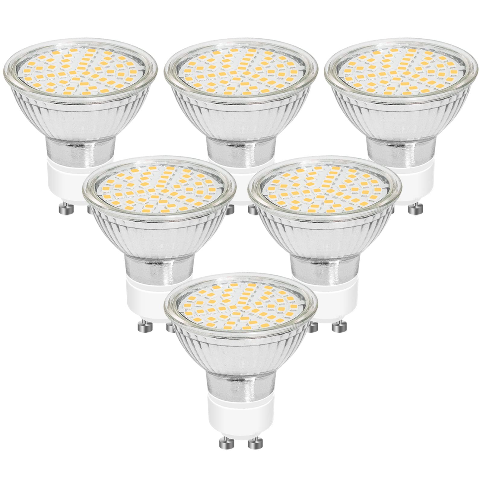 GU10 LED Light Bulbs Dimmable Daylight White 5000K 4W 2 Prong Light ...