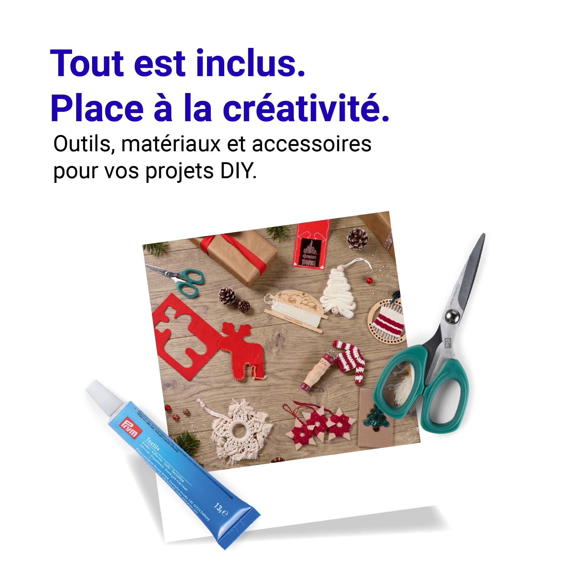 Prym Calendrier de l’Avent DIY 2026 – 24 surprises créatives pour 8 projets de loisirs créatifs, avec matériel inclus et tutoriels vidéo, édition limitée de Noël