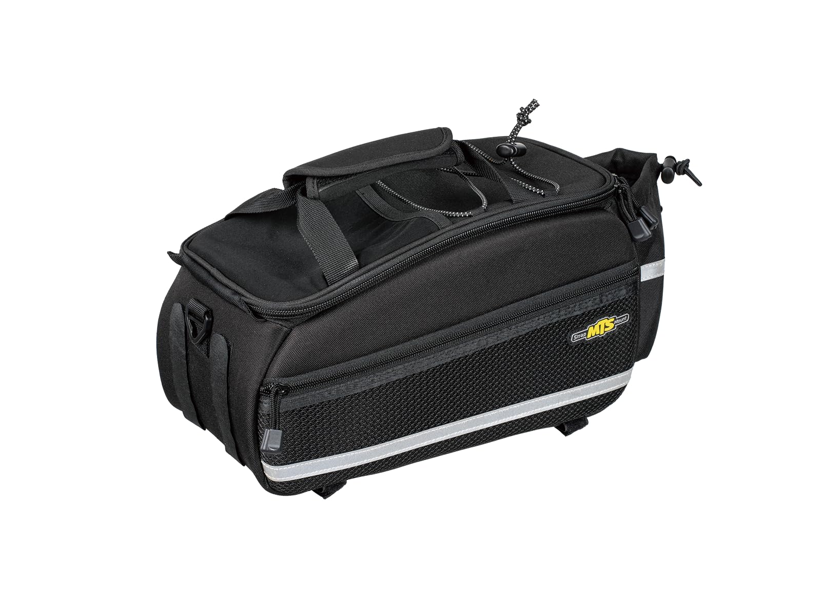 Topeak MTS TrunkBag EX 2.0 Wodoodporna torba rowerowa na bagażnik z rozszerzanymi bokami sakwy, mocowana do stojaka za pomocą pasków, czarna