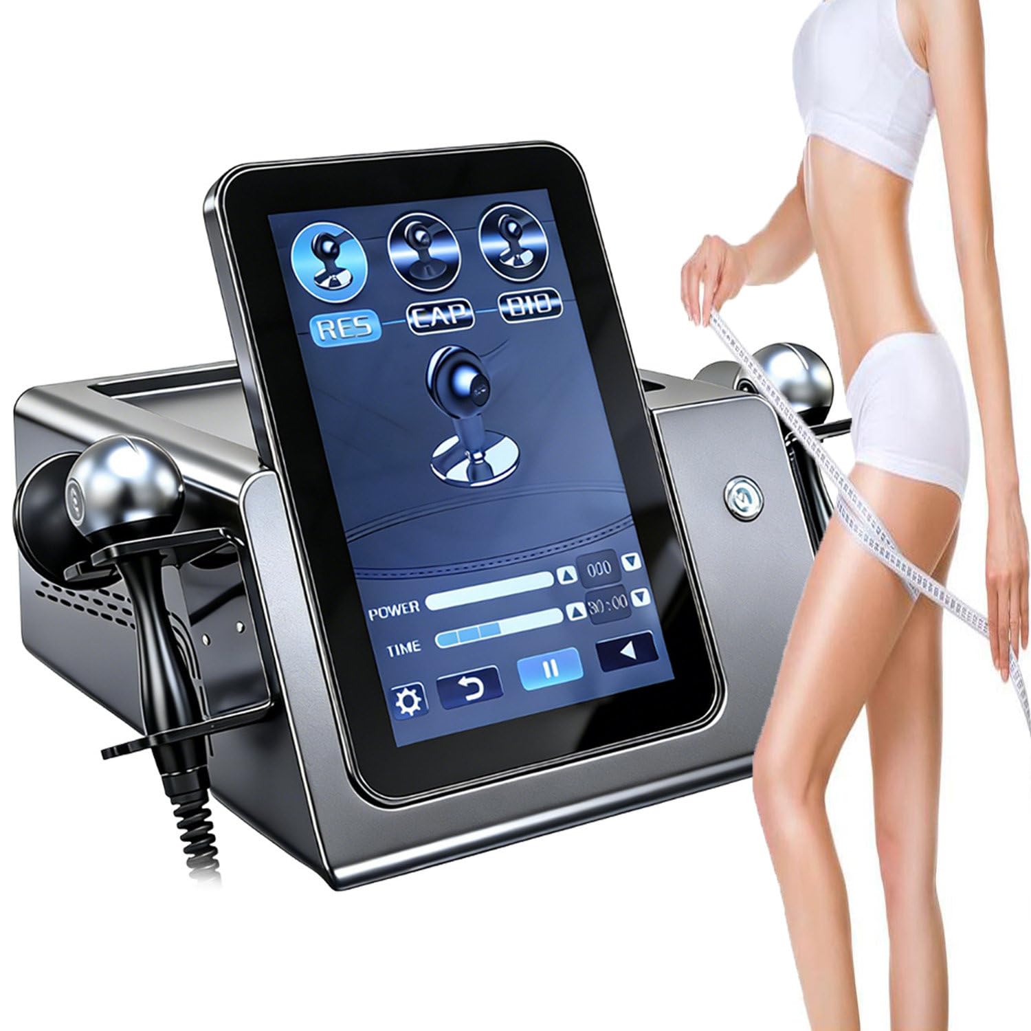 GTANND Tecar Therapy Body Slimming Diathermy Machine,Cellulite Reduction, And Muscle Recovery,448 Khz Tecar Physiotherapy Diathermy Machine,Weight Loss, Body Shaping Pain Relief
