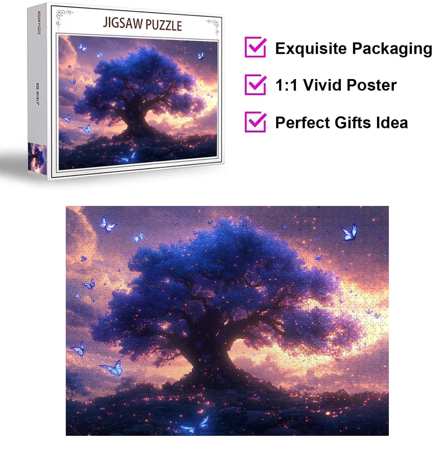 Puzzle dla dorosłych 4000 elementów trudne wyzwanie, marzycielski, n-582 | Brainteasing Adult Jigsaws Tree Brainteasing Games zwiększają kreatywność, prezenty 3D, relaks i rozrywka