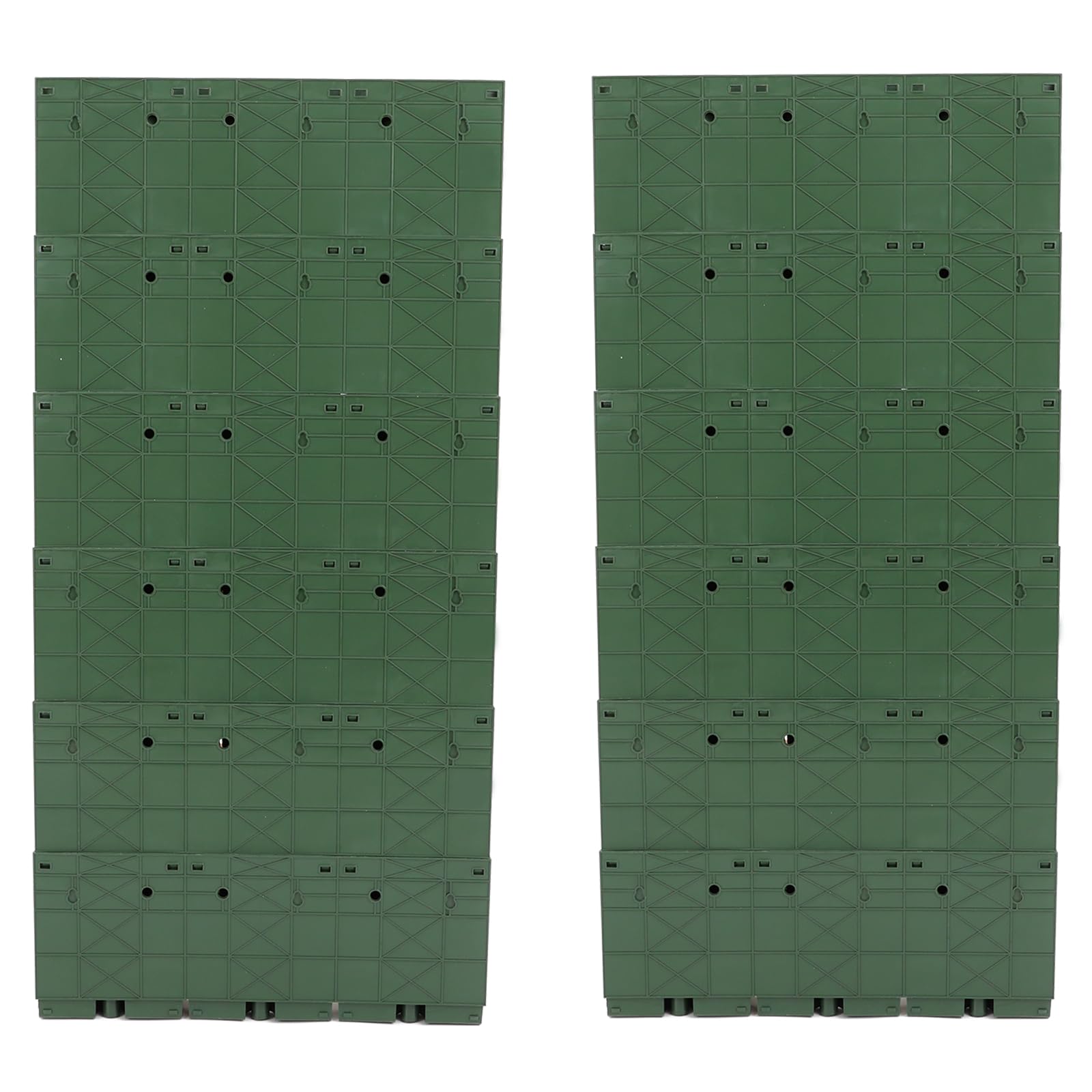 Set di 12 piante verticali da parete con 36 vasi, parete modulare per piante in polipropilene resistente alle intemperie, con inserti in tessuto non tessuto e drenaggio, portata 82 kg, per interni ed