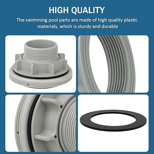 Miniatura 4 de Ophjerg Kit de conector de filtro roscado para piscina, para piscina Intex sobre el suelo Parte 10256 10255, piezas de repuesto para colador grande