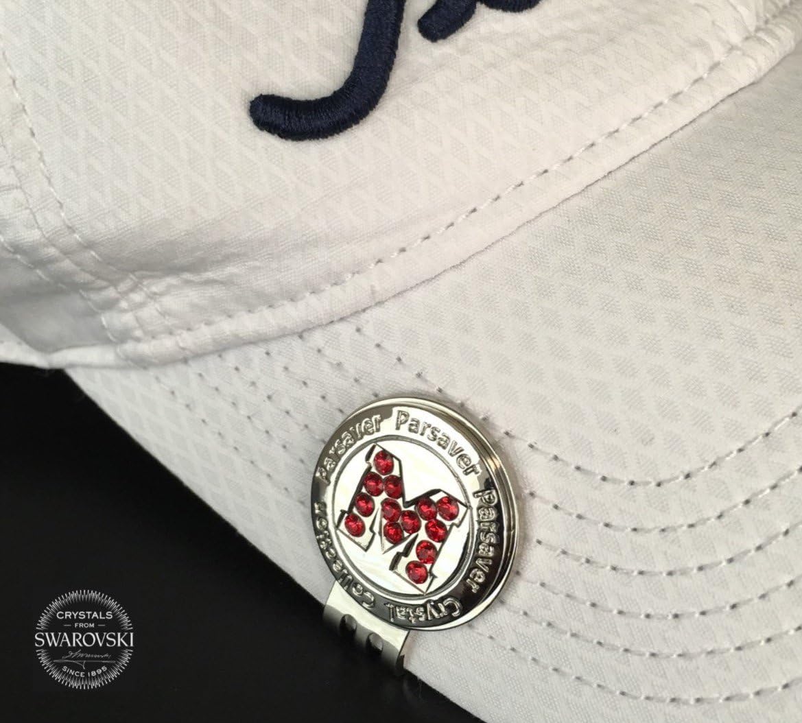 review Parsaver Swarovski Crystal Golf Ball Markers - with Hat Belt Clip - M Terp Ball Marker - Unmatched Brilliance and Sparkle on The Greens
