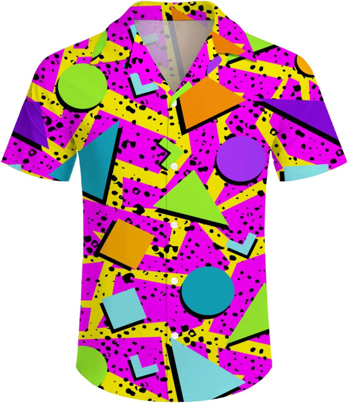 Men's Button Shirt Beach Shorts Set, Hawaiian Short Sleeve Shirt Quick Dry Beach Shorts 2 Pcs with Bucket Hat