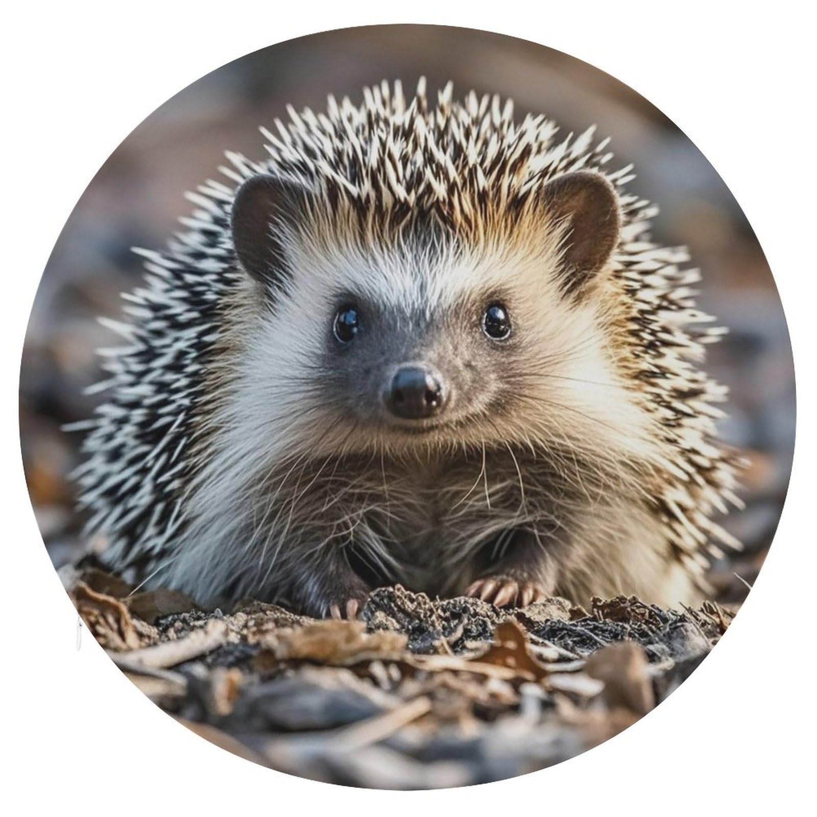 FekiLoot Hedgehog Chair Cushion Round Memory Foam Seat Cushion Soft Circle Chair Pad with Removable Cover Fashion Decorative Stool Pad for Bedroom Sofa Kitchen Office 15.3" X 15.3"