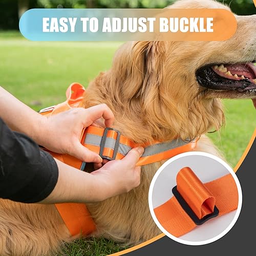Miniatura 5 de Arnés para perro sin tirones mejorado 2023, chaleco reflectante ajustable para perro, arnés para mascotas con 8 parches para perros para todas las