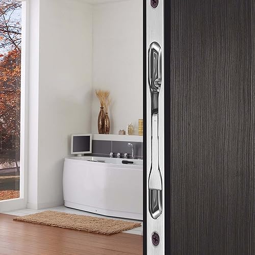 Miniatura 6 de Pestillo y perno ocultos, acero inoxidable 304 plateado de 8 pulgadas, cerradura de perno deslizante de puerta francesa, cierre de perno empotrado