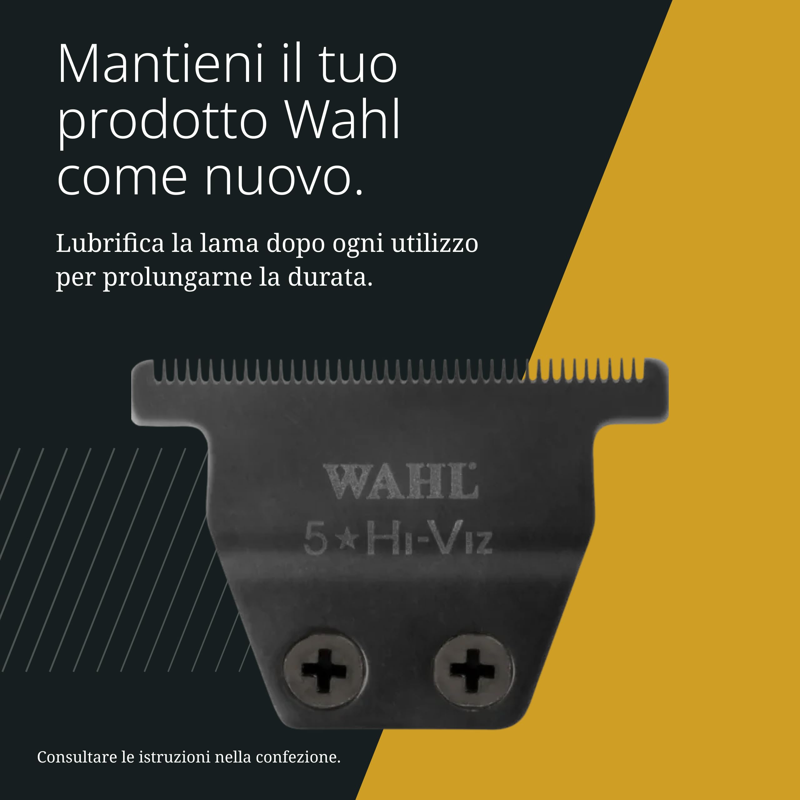 Wahl Hi-Viz, Lame di Ricambio in Carbonio, Confezione da 12 Pezzi | Lame di Ricambio Rivestite in Carbonio Diamantato, Regolazione da 0,4 mm a Zero Gap, Taglio Ultrapreciso, 12 Pezzi
