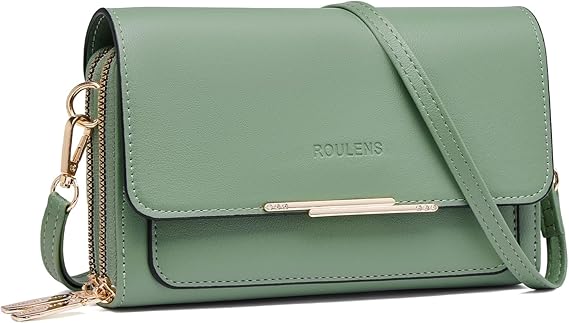 Roulens Small Crossbody Bag for Women Compact Cell Phone Wallet Purse