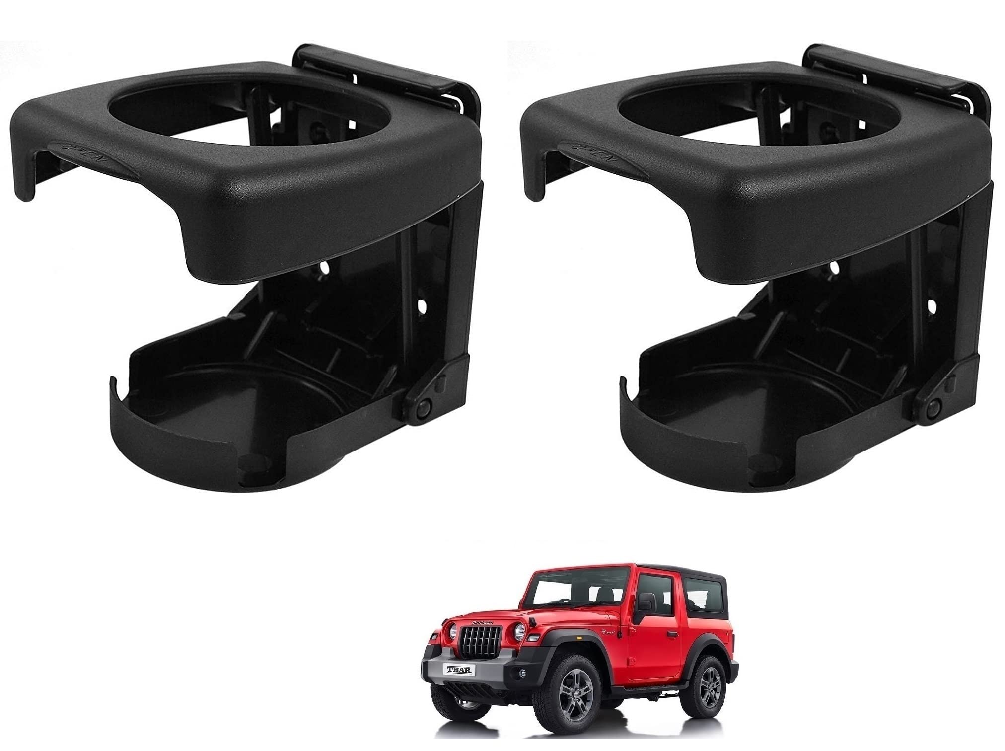 Auto Addict Car Black Drink Holder, Cup, Glass,Can & Bottle Holder Multifunctional Drink Holder Set of 2 Pcs for Mahindra Thar-image-37