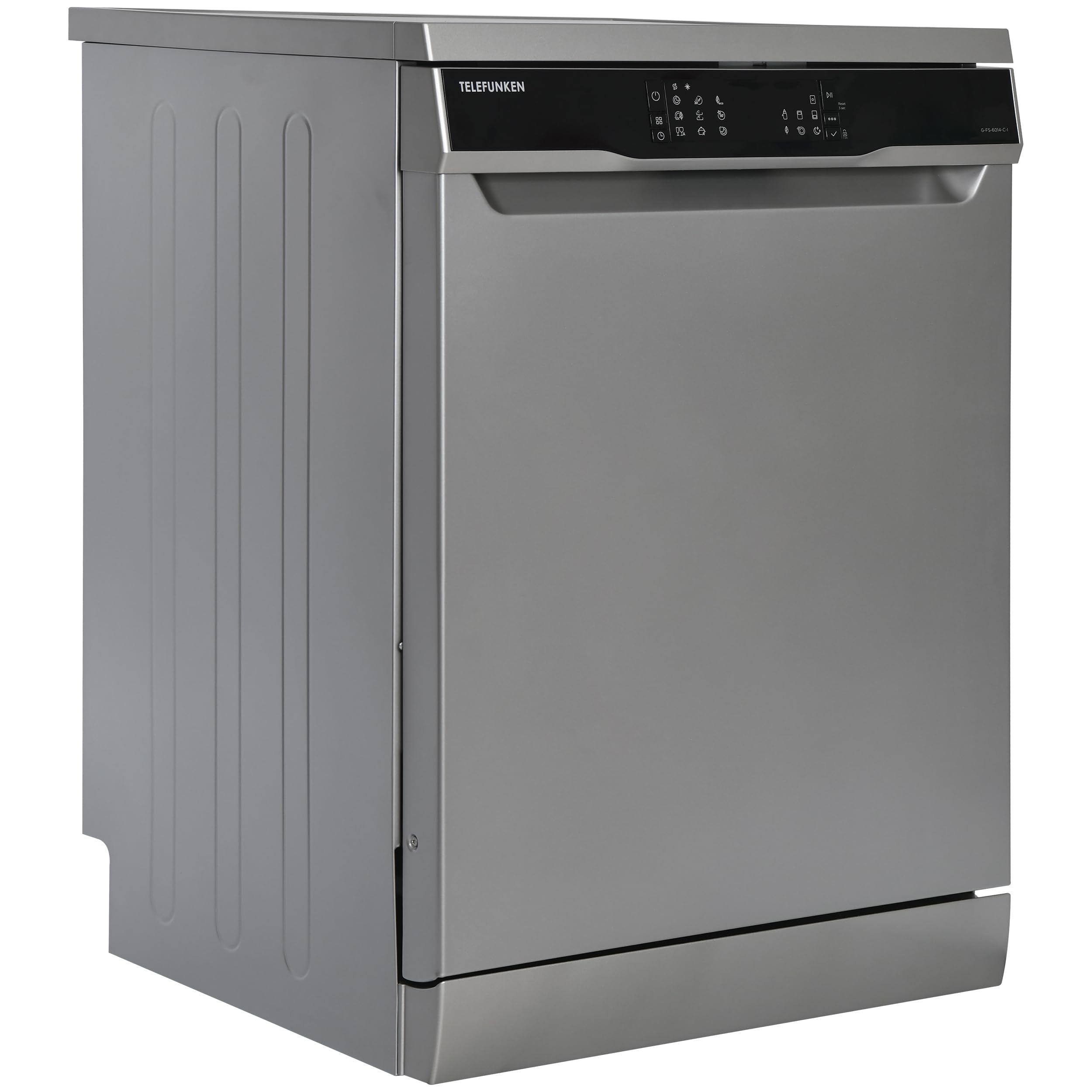 Telefunken G-FS-6014-C-I Geschirrspüler freistehend Spülmaschine 60 cm | 12 Maßgedecke, 9 Programme, AquaStop - Schutz vor Wasserschäden, Auto-Door, leise 44 dB, SpeedWash, inkl. Besteckkorb
