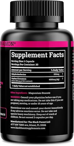 Miniatura 3 de Black Forest 5X Berberina un suplemento de dihidroberberina (súper berberina ahora 5 veces más eficaz que el HCL de berberina regular) Mejor