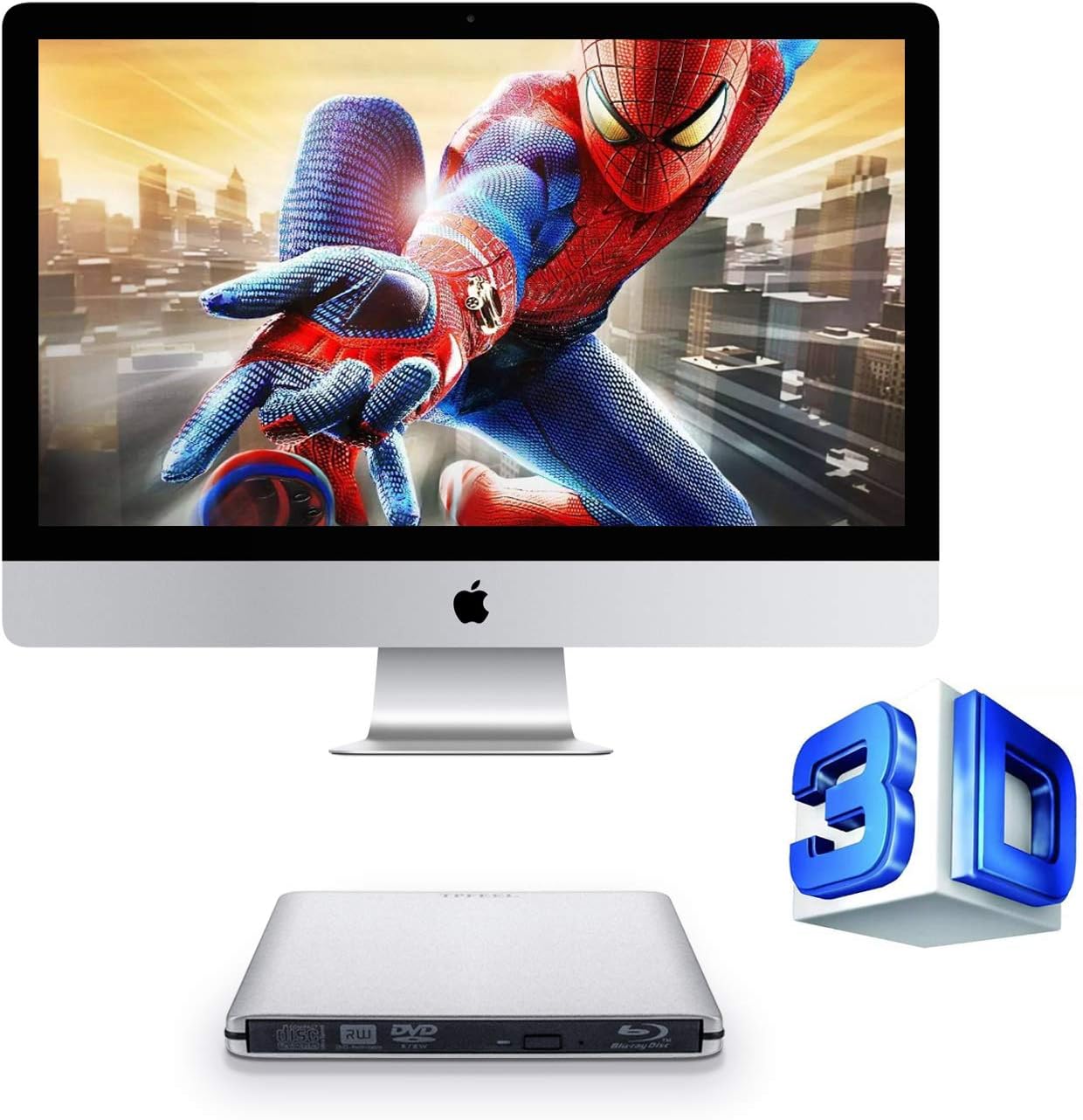 Review TPfeel USB3.0 External Blu-Ray Burner Drive, Aluminum USB C Portable BluRay Writer Reader 3D 6x Slim BD CD DVD Player for Windows XP/7/8/10,Mac OS, Laptop Desktop(Silver)