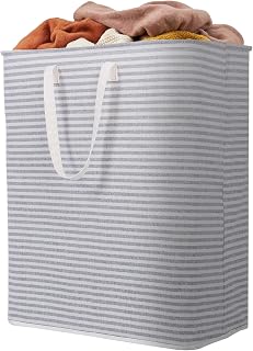 Lifewit 125L Large Laundry Baskets, 1 Pack, Reinforced Handles, Grey | Collapsible Laundry Hamper, Dirty Clothes Hamper, Waterproof Freestanding Design for Dorm, Laundry Room, Bedroom, Bathroom