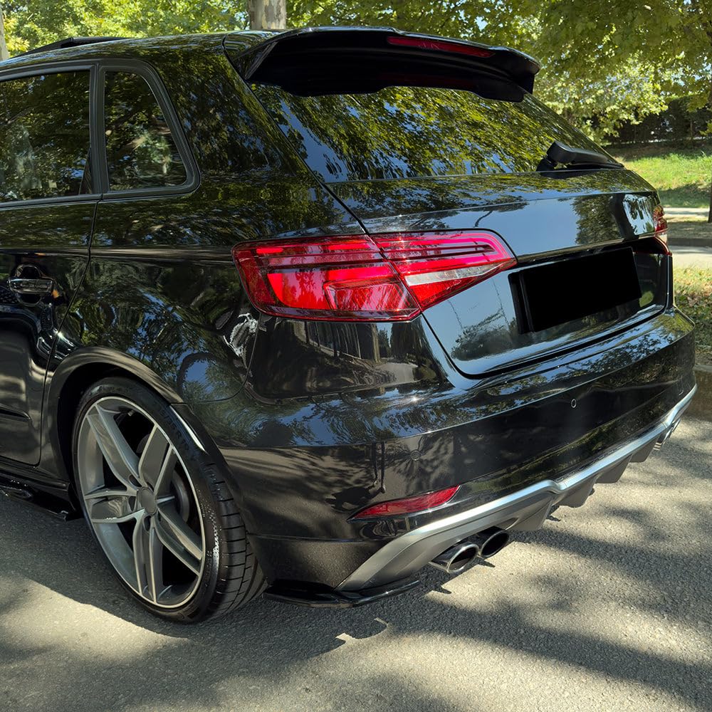 Hinten Splitter kompatibel mit AUDI S3 Sportback 8V Facelift 2016–2019