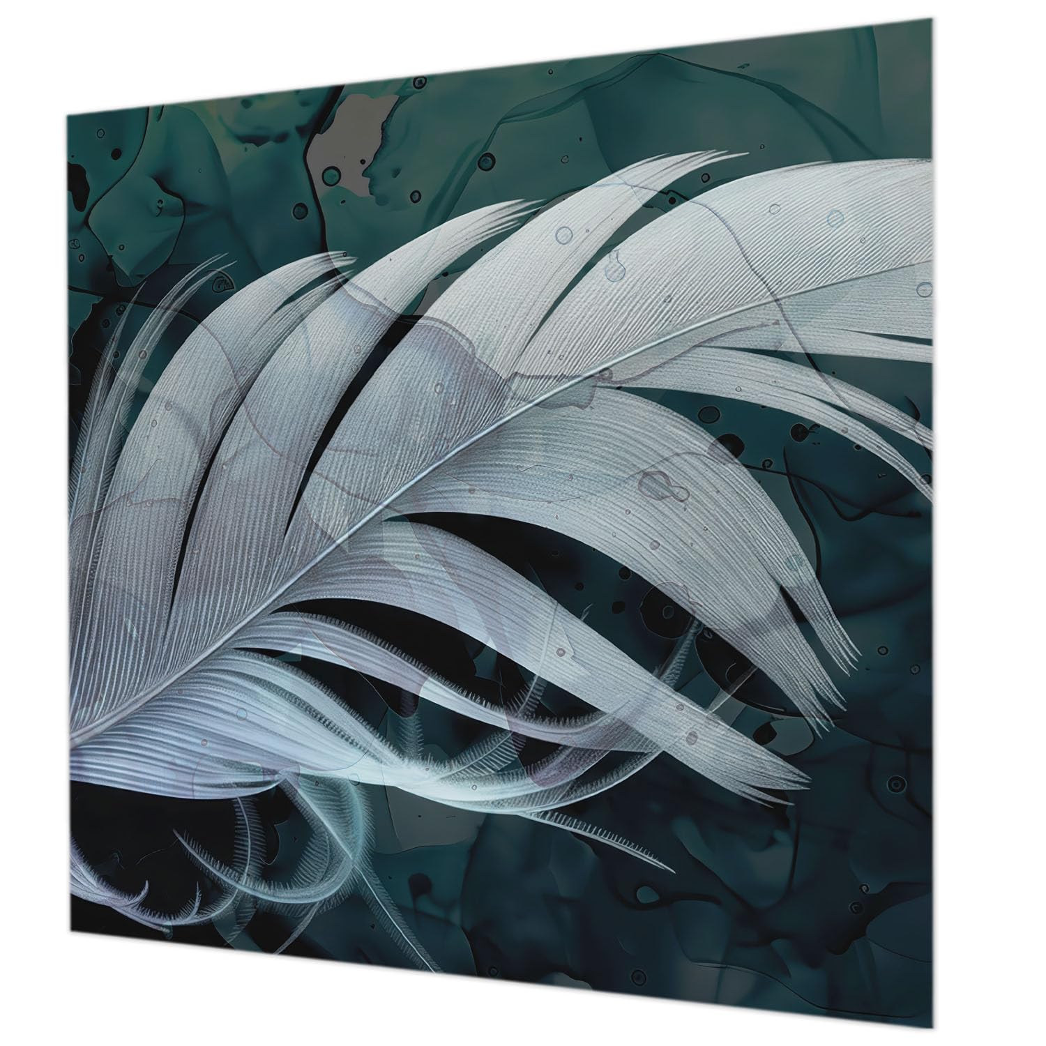 Tapisserie intissée pour chambre à coucher motif plume zen