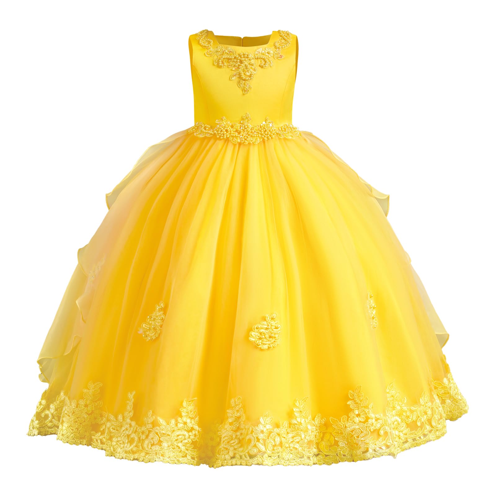 Vestido festivo largo para niñas ideal para bodas bautizos y fiestas 7