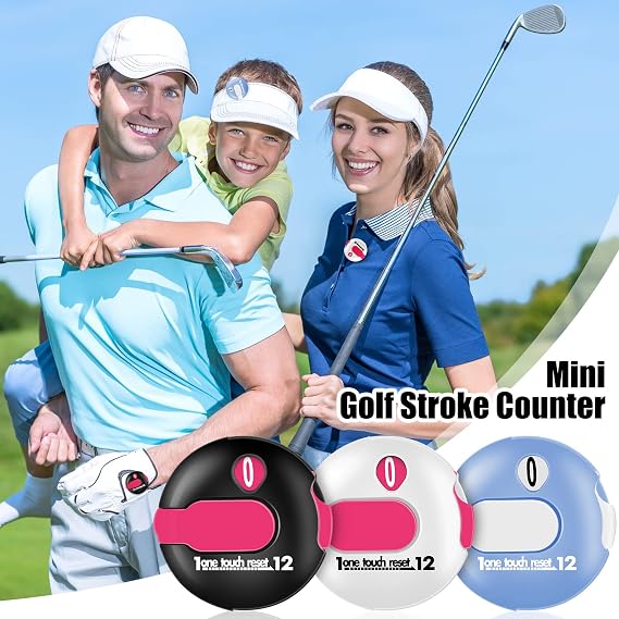 9 Pcs Mini Golf Score Counter, Touch Reset Clip