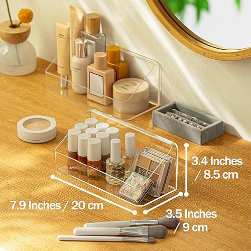 Miniatura 5 de MORNITE Estante organizador de botiquín, bandejas de tocador para mostrador de baño, bandeja de almacenamiento de cosméticos, organizador de