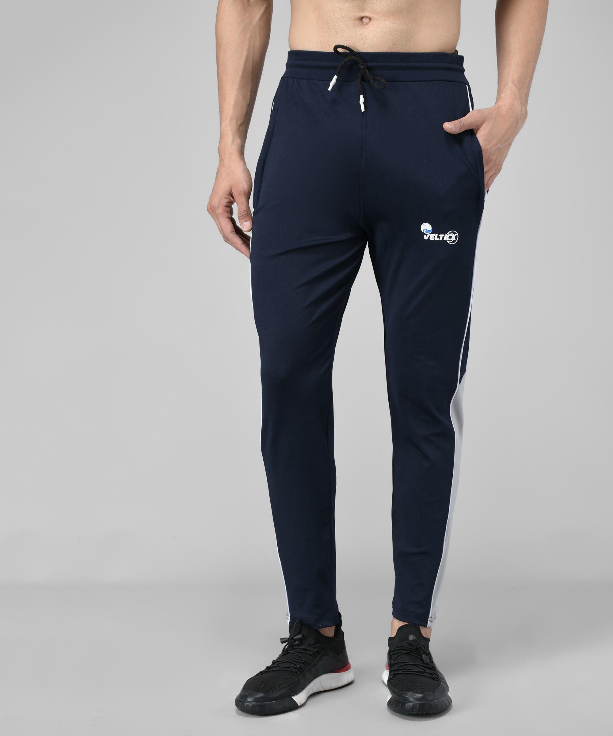 Regular Mid Rise Dark Blue Men Lycra Blend Track Pant-picture-38