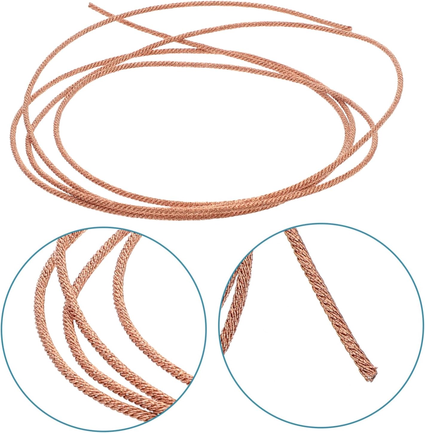 1m Braided Copper Speaker Wire Cable for Home Audio and Car Systems High-temperature Resistant Copper Cable for Enhanced Sound Quality