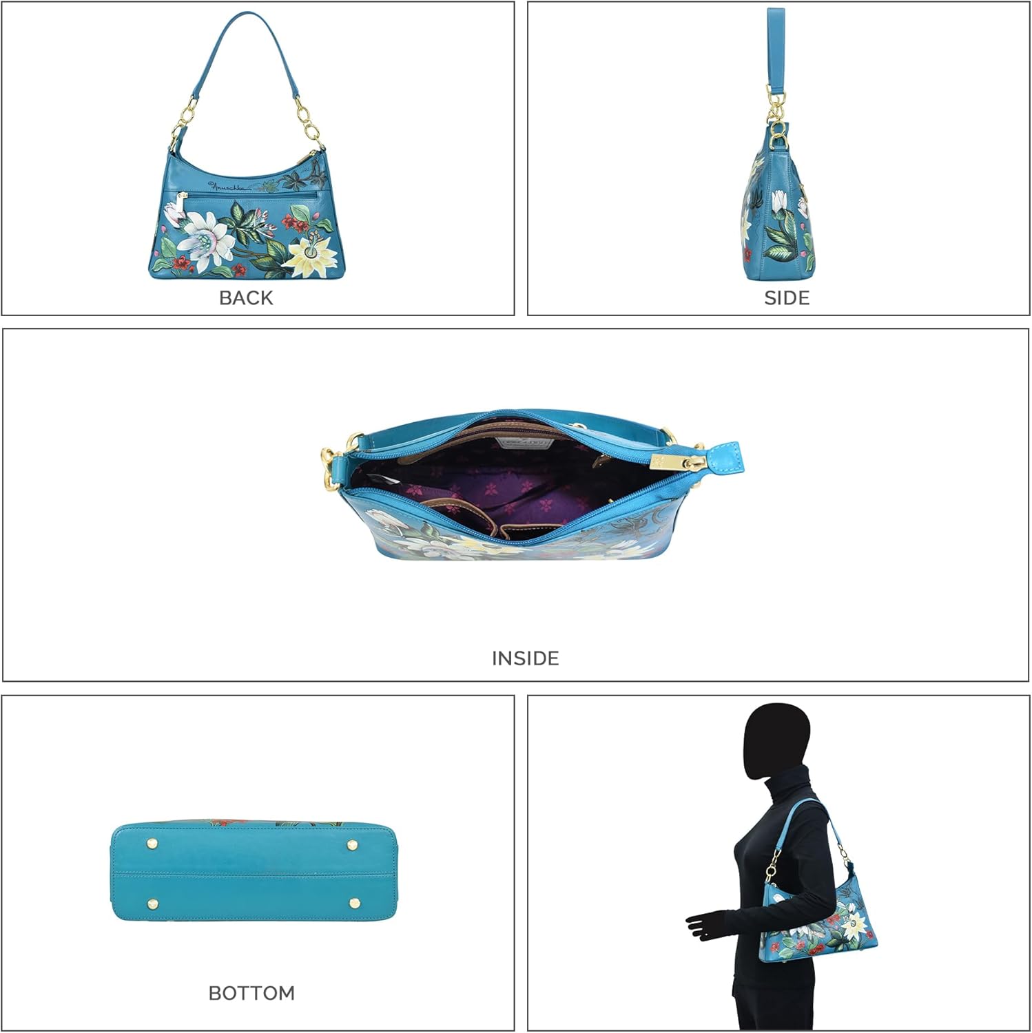 Anuschka womens Hobo With Chain Strap - 707