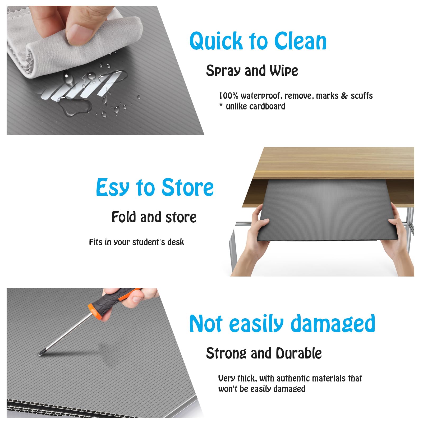 Privacy Boards For Student, Desk Dividers For Students, Cardboard Privacy Folders