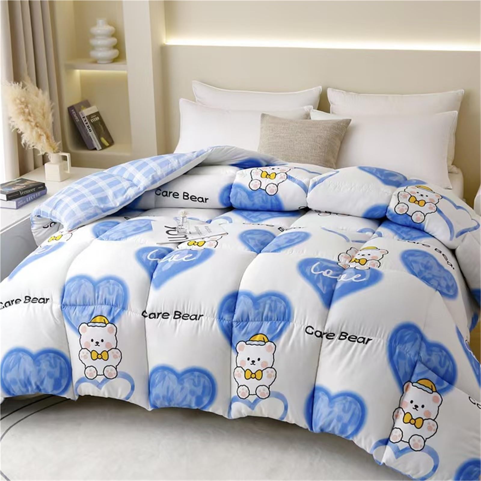 LLiuvcc Quilt Winter Thick Models Double Quilt ，Warm Thickened Breathable Cotton Fluffy Supers Soft，Suitable for Cold Weather(Color3,200x230CM(4KG))