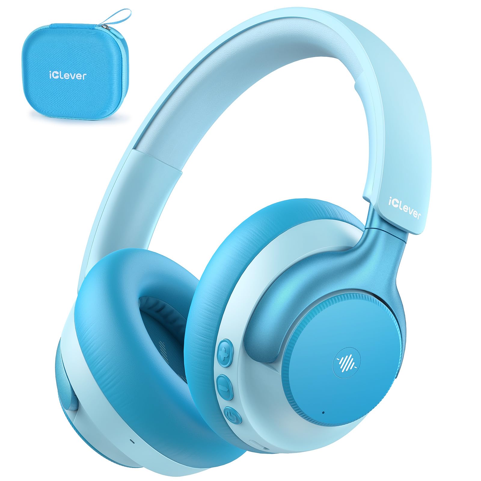 iClever Q950 Noise Cancelling Kopfhörer Kinder, Zertifizierter Gehörschutz | SafeSound Tech 3.0, TÜV-zertifiziert, Autismusfreundlich, Gewinner des Red Dot Award, 60 Stunden Spielzeit, Aufbewahrungsbox