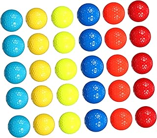 VANZACK 30 Peças De Bolas De Golfe Coloridas Para Treinamento Bolas De Prática De Borracha Bolas De Auxílio Ao Treinamento Bolas De Golfe Coloridas Conjunto De Bolas De Golfe Para