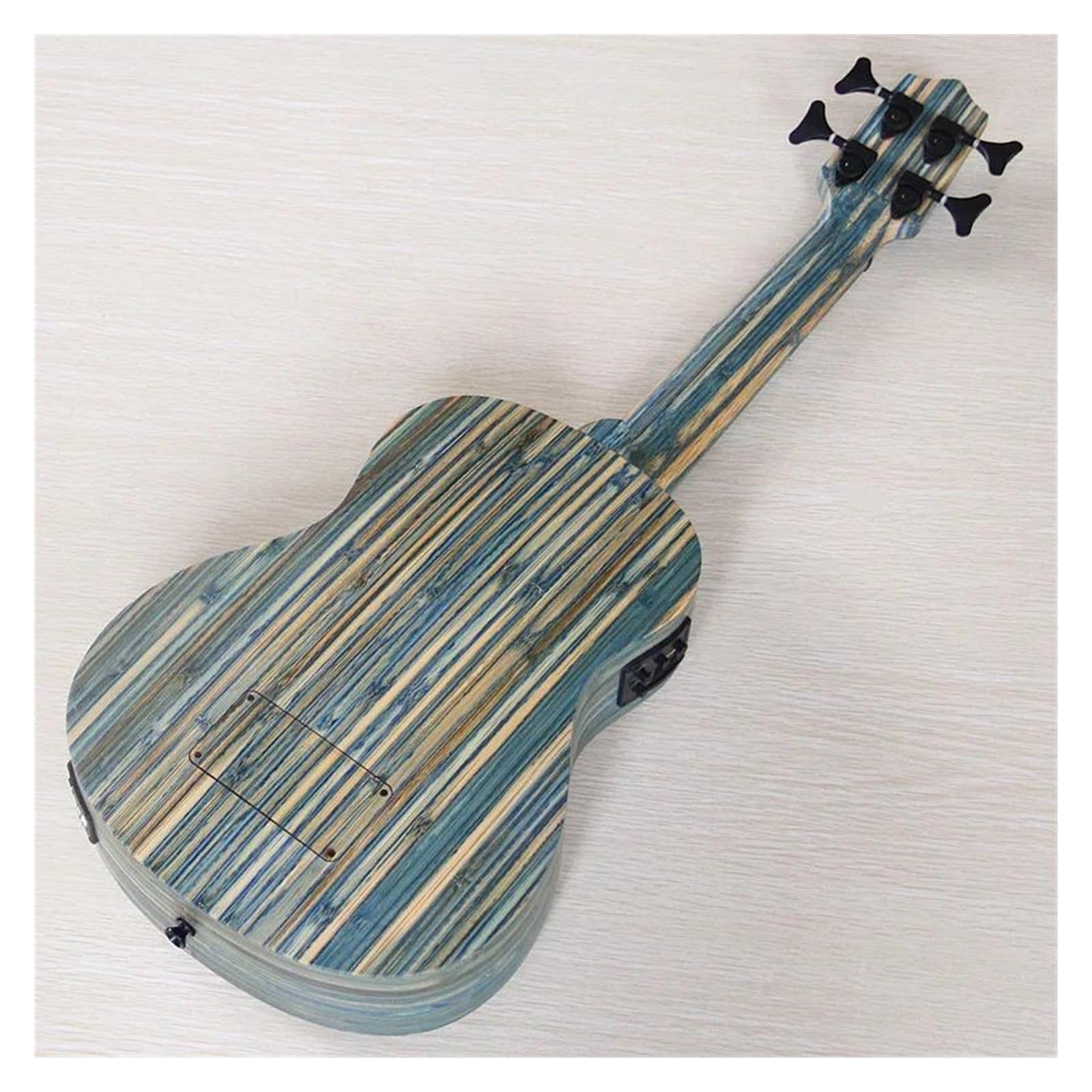 Przenośne Ukulele 30 Calowy Elektryczny Ukulele Dla Dorosłych Początkujących 4 Strunowy Profesjonalny Instrument(M5 Bamboo flaw)