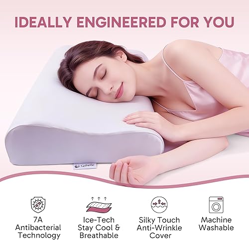 Miniatura 6 de Cervical Neck Pillow for Pain Relief, Contour Memory Foam Pillows for Sleeping, Ergonomic Pillow Orthopedic Cooling Pillow Bed Pillow Neck Support