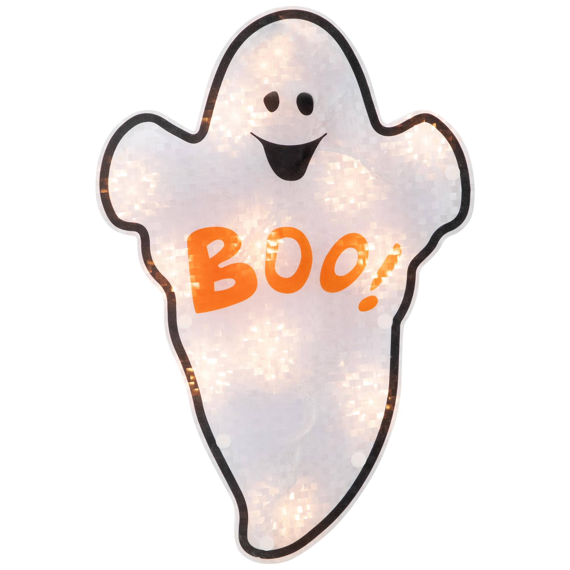 Lighted Holographic Ghost Halloween Window Silhouette - 12