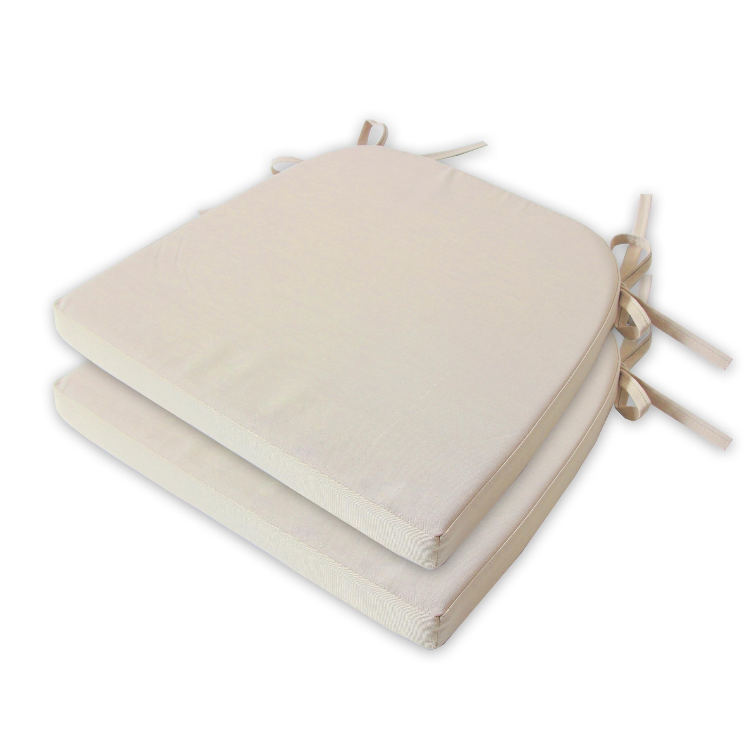Coussin de chaise imperméable beige RUIXUAN en mousse (lot de 2) 42x41x4 cm