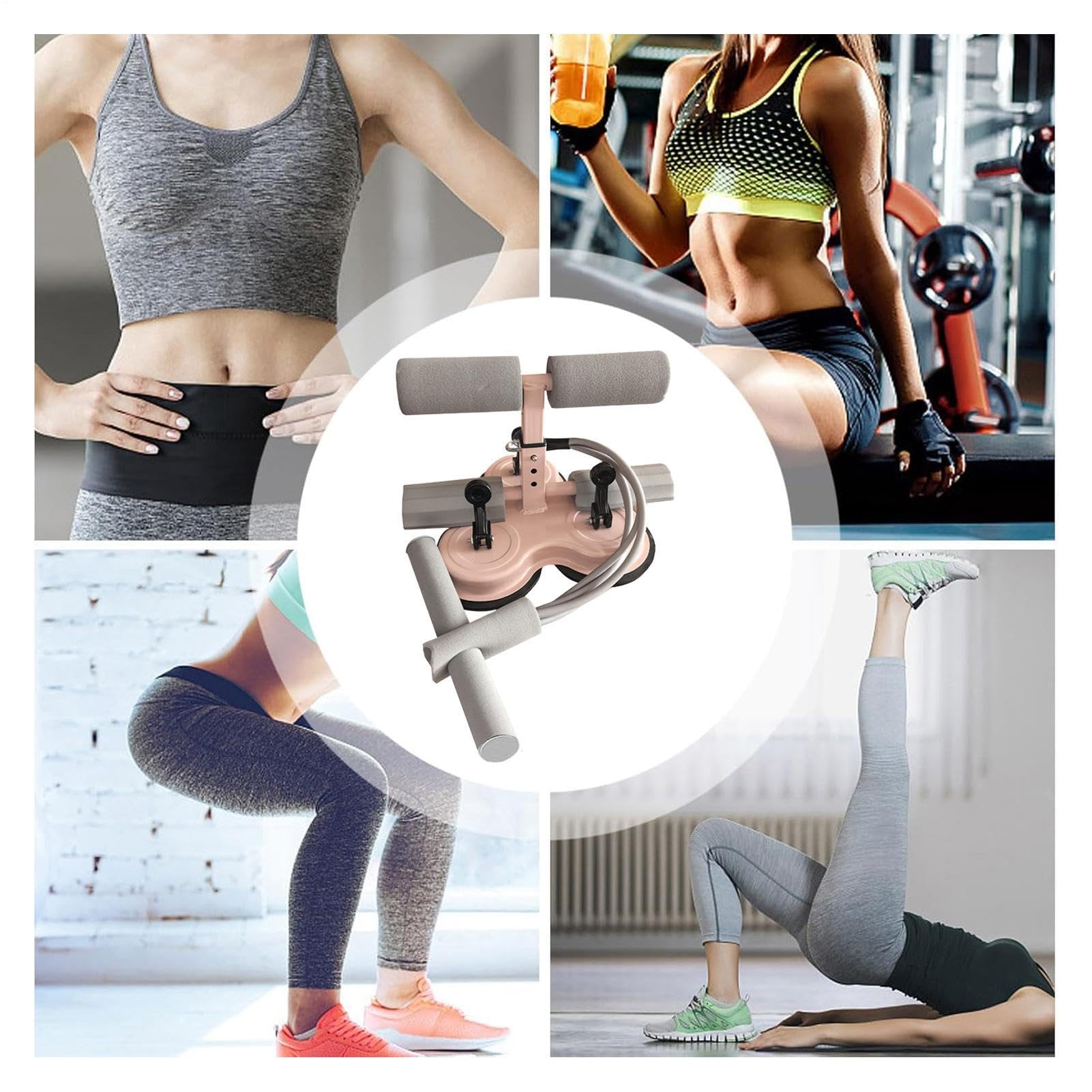 Ab Machine for Home – przenośny przyrząd do ćwiczeń, antypoślizgowy sprzęt z przyssawką z ergonomicznym podparciem, trenażer spalania tłuszczu z fitness wewnątrz i na zewnątrz, maszyna do treningu