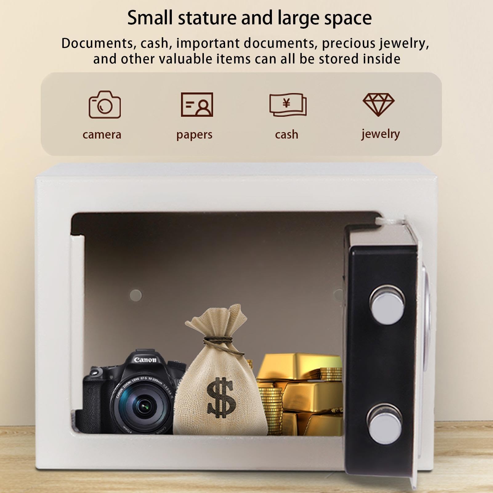 Amazon.co.jp: 家庭用金庫 - 家庭用金庫 耐火スチール製ロックボックス