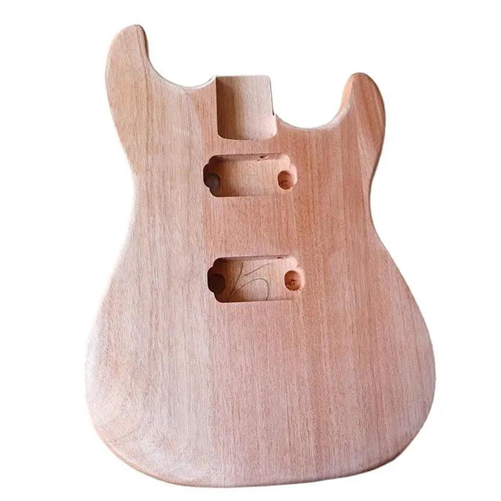 Unfinished Guitar Body Solid Okoume Wood Electric Guitar Body With Pickup Hole