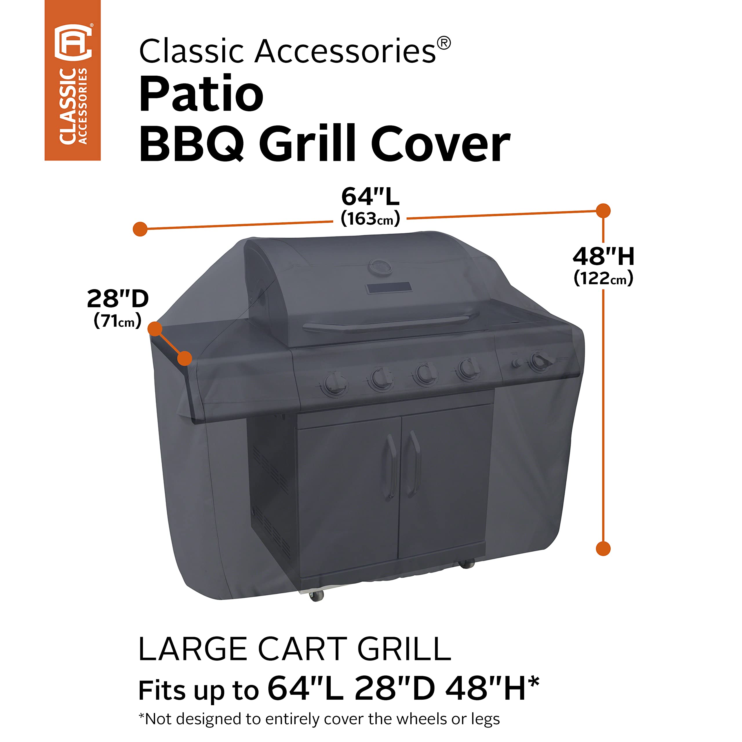 Classic Accessories Wodoodporny pokrowiec na grilla z zestawem narzędzi do grillowania 154 cm
