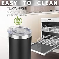 Vista 5 de Vasos Flaco de 20 onzas, negro