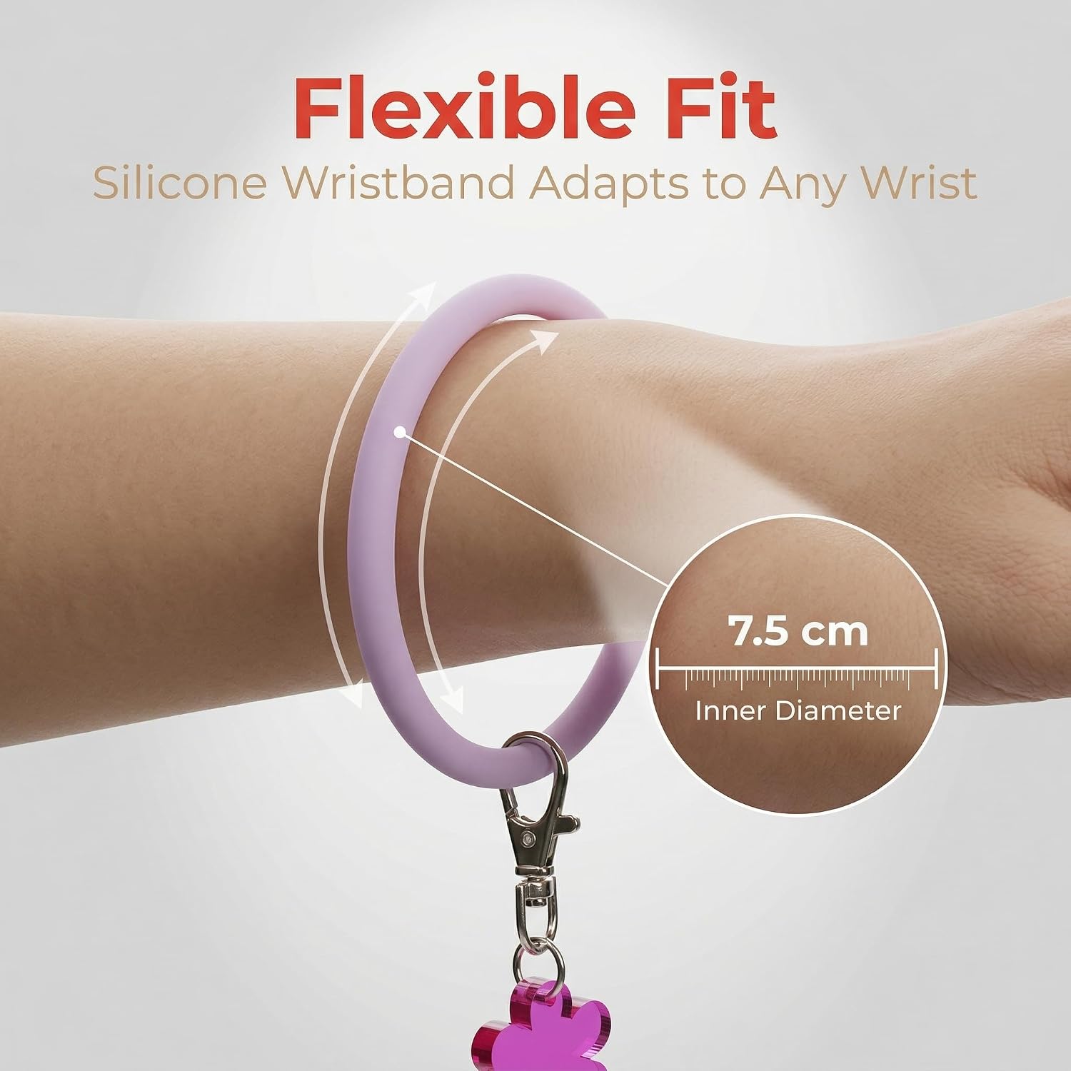Wrist Yarn Holder, Acrylic Portable Yarn Ball Holder for Knitting & Crocheting, 360° Rotating Crochet Organizer with Silicone Wristband, Ideal for Craft Lovers (Violet)