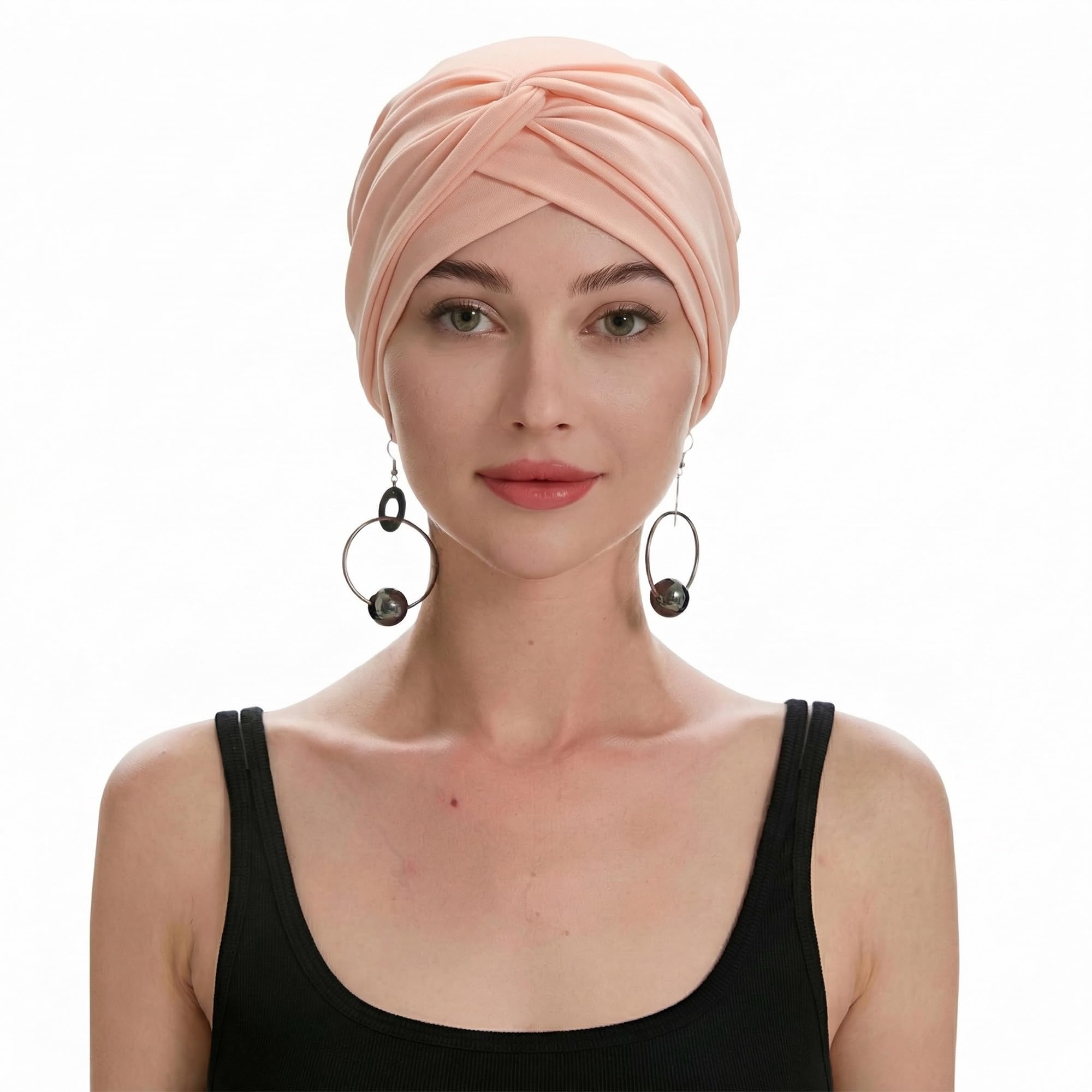 ZLYC Chemo-Kopfbedeckung für Damen, vorgebunden, Turban-Kopfbedeckung, leichte Beanie-Mütze