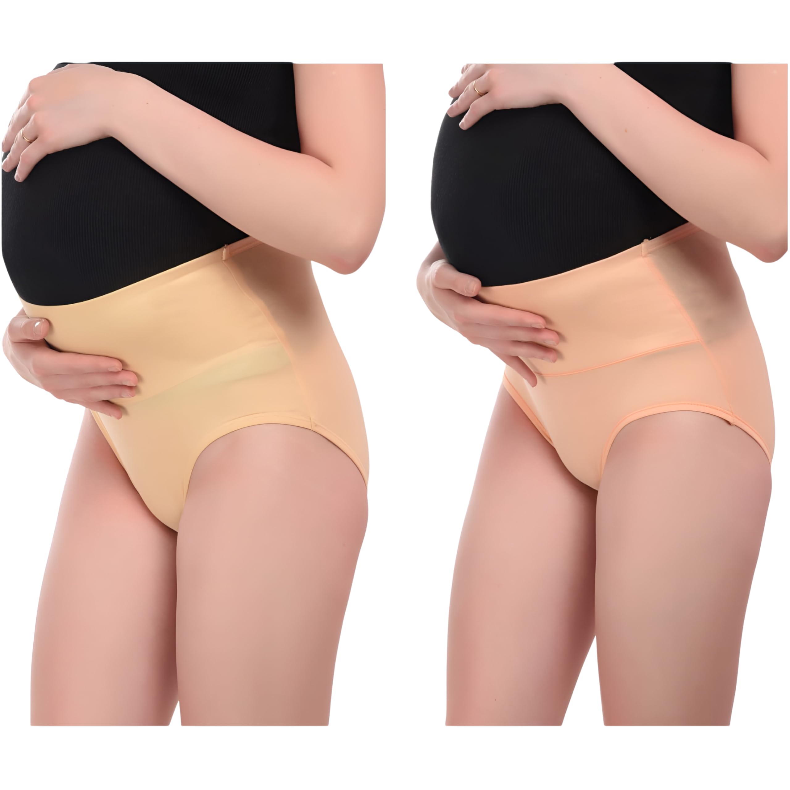 Over Bump Maternity Panty – High Waist Pregnancy Belly Support Underwear for Women, Soft Cotton Blend, Seamless & Comfortable Fit-image-7