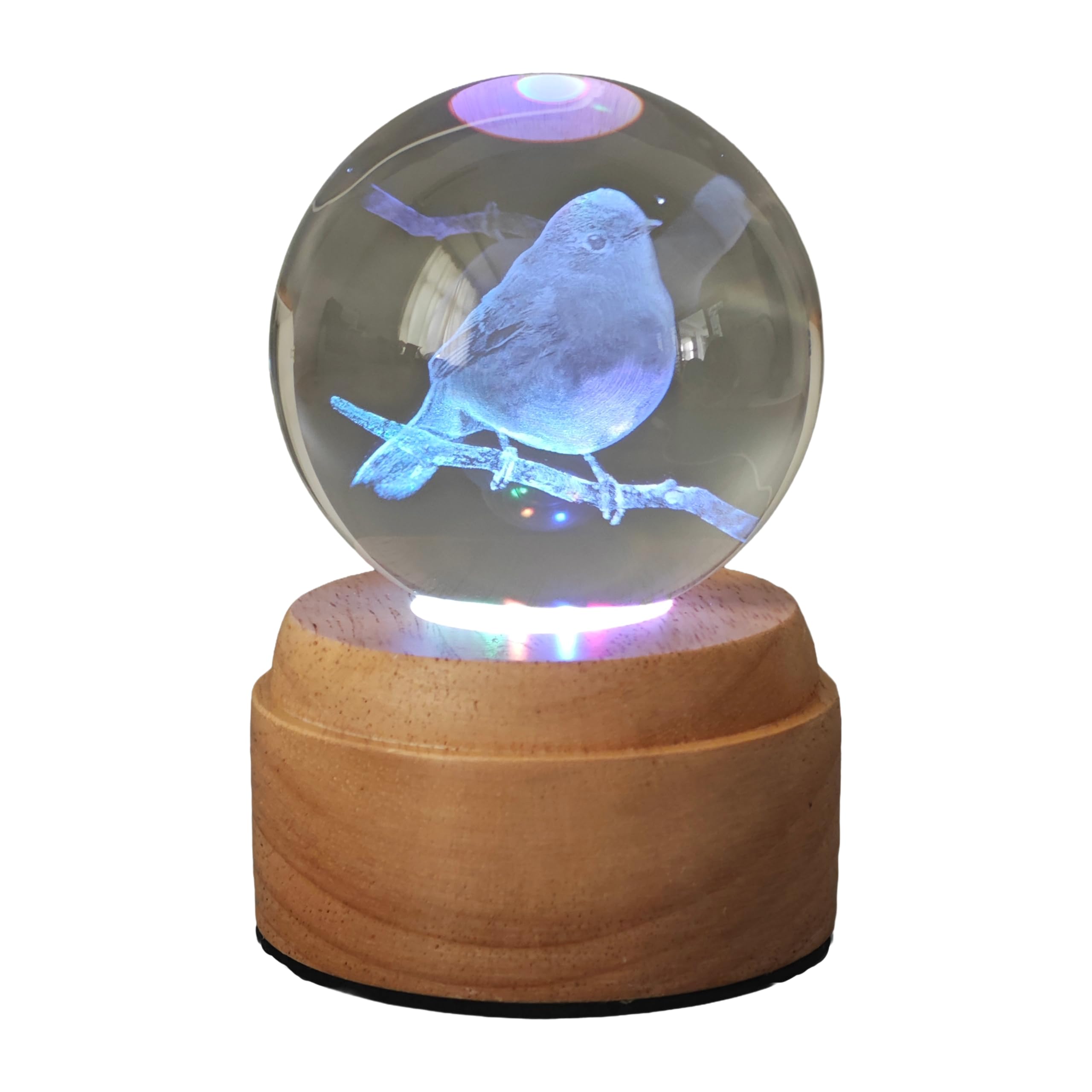 Creative Touch Robin Rotating 3D Crystal Globe Light