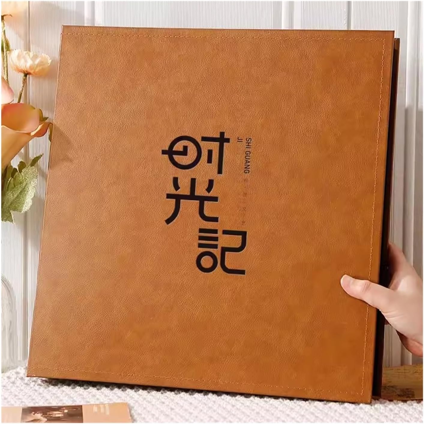 Photo Albums 1050 Album Book Large Capacity Family Insert Type Memorial Album Couples Photo Album Photo Storage Shadow Book Album de fotos (Color : Brown, Size : B)