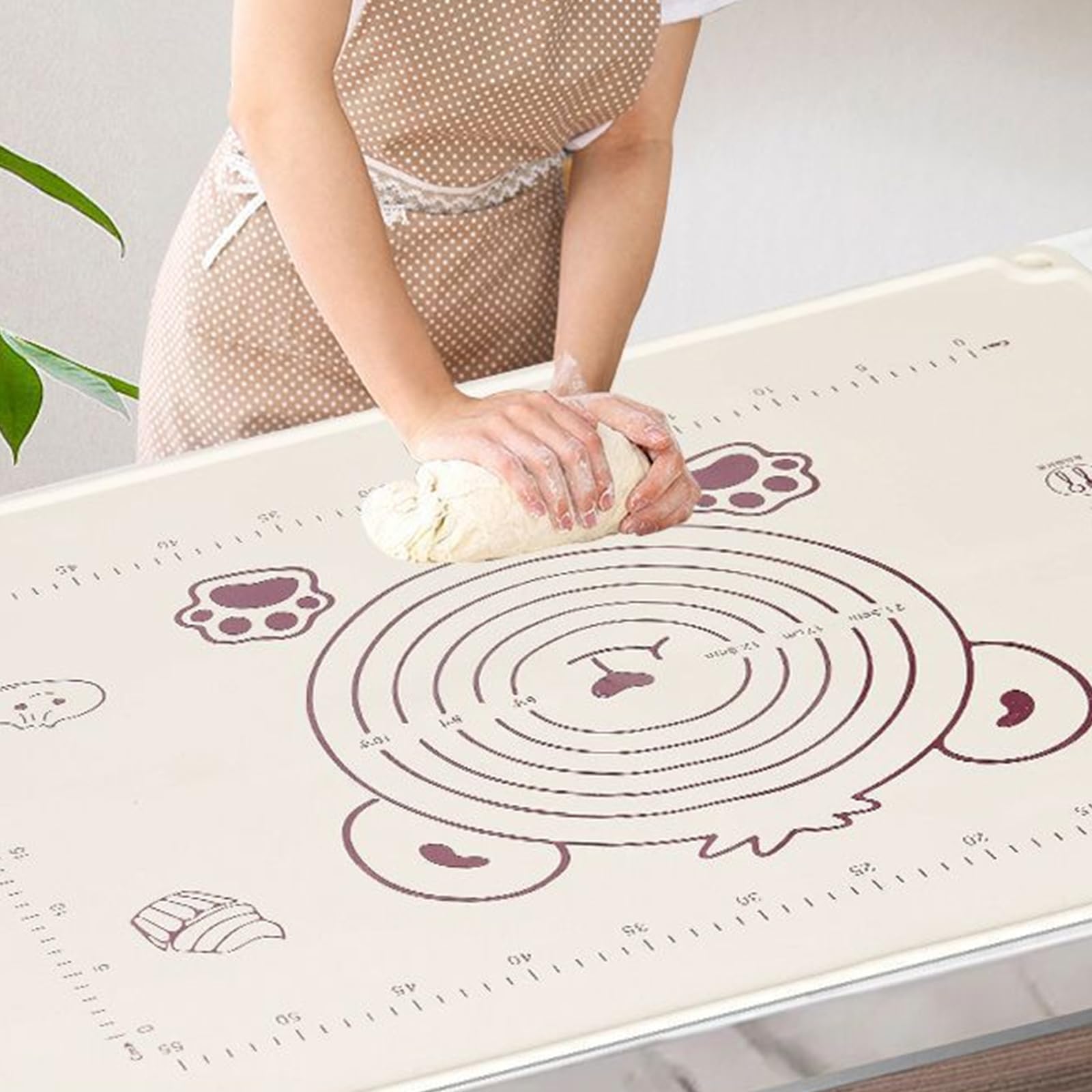 Silicone Thickened Baking Mat Non-stick Pastry Mat Pie Crust Rolling Sheet Reusable Dough Rolling Mat Food Grade Kneading Mat for Pastry, Bread, Cookies, Pizza, Pasta (31.5 * 23.62 inch, Thicker)