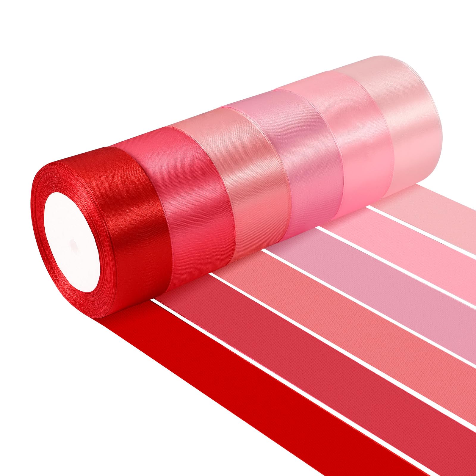 Ruban de satin rose en rouleau pour décorer vos fêtes de mariage et ateliers loisirs créatifs