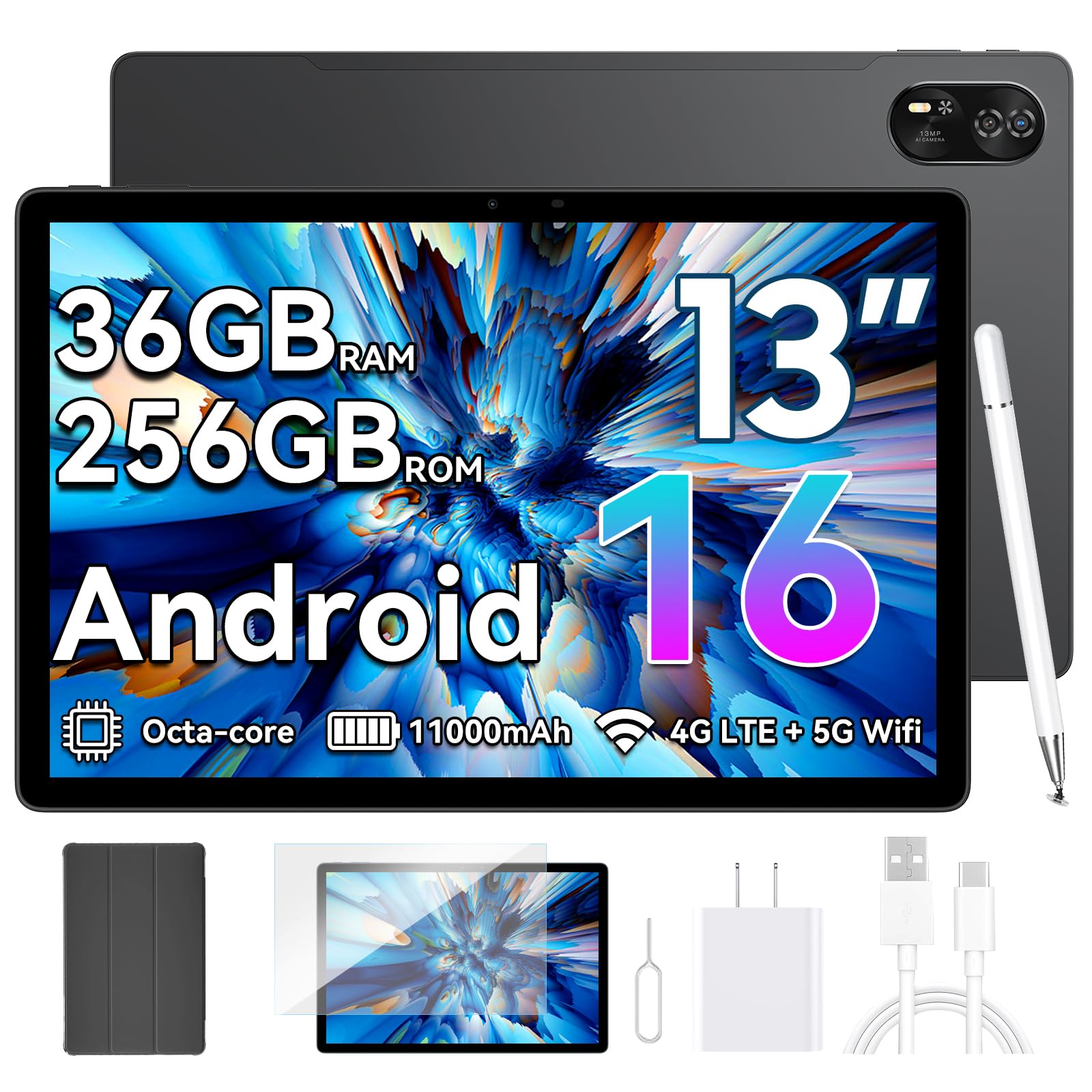 Amazon.com : Blackview Android 16 Tablet with 36GB RAM +