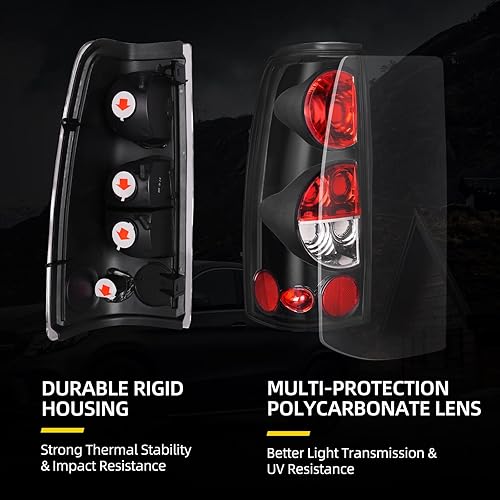 Miniatura 5 de DWVO Conjunto de luces traseras para faros delanteros compatibles con Chevy Silverado 15002500HD 2003-2006, Silverado 2500 2003-2004, Silverado 3500