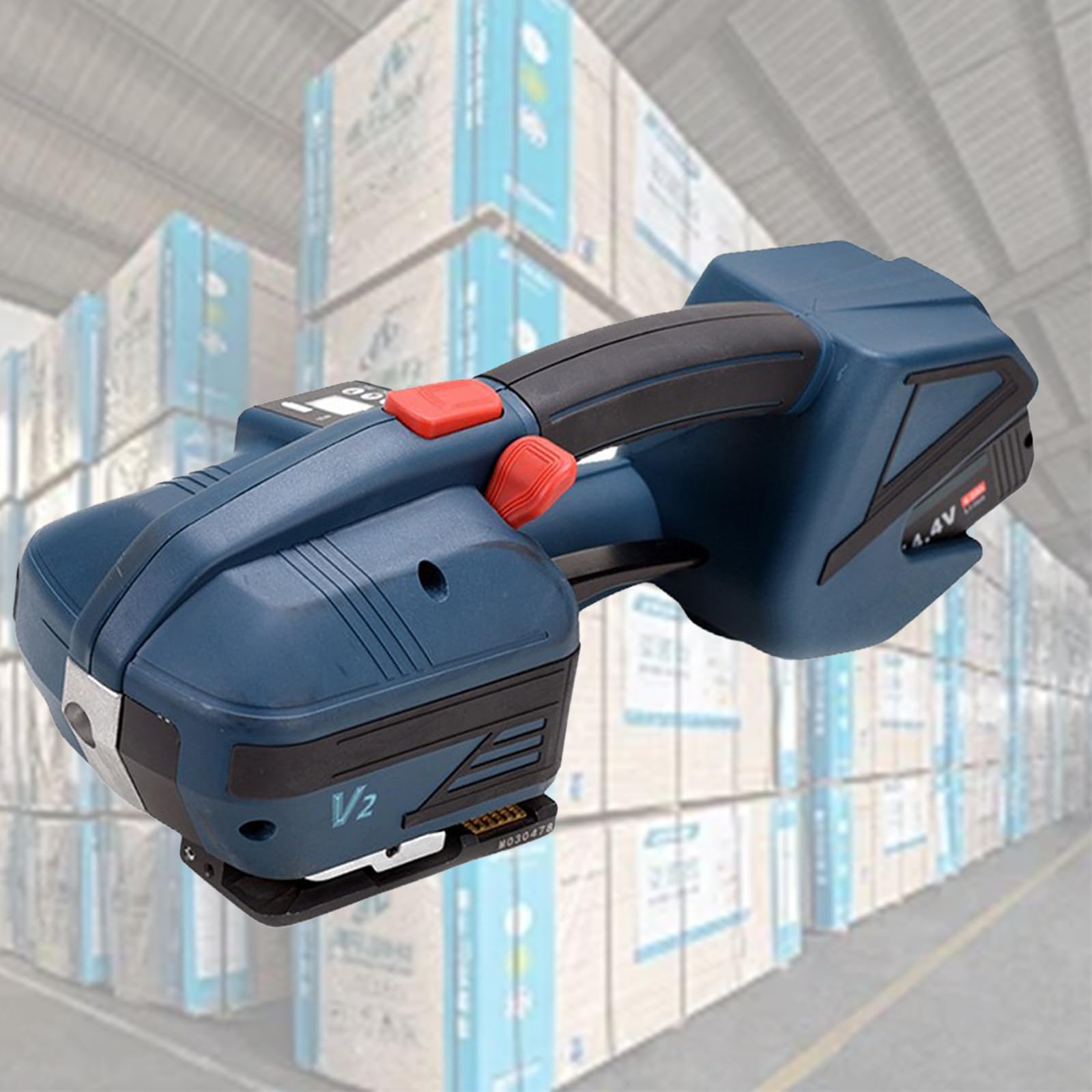 Cercleuse Électrique Portative, Cercleuse à Fusion à Chaud avec Batterie 4000mah, Cercleuse d'emballage Automatique, écran de Contrôle LCD pour Cerclage d'emballage
